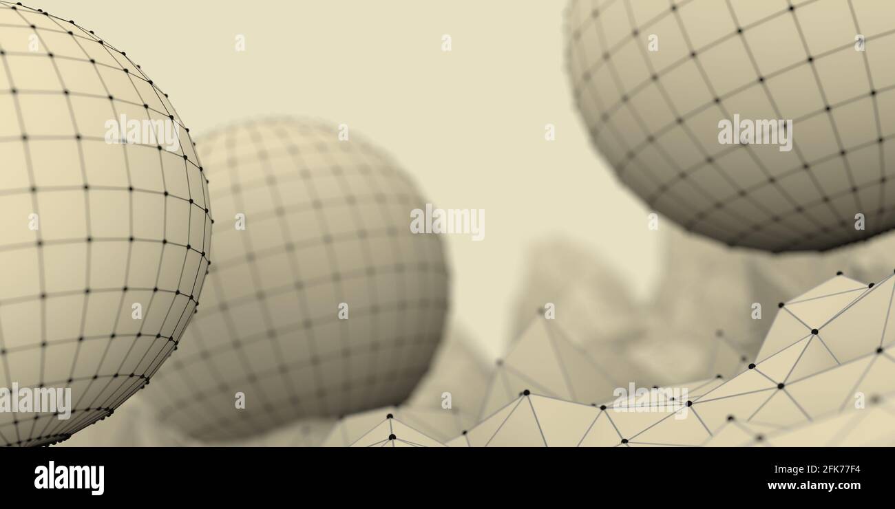 Low poly mountains landscape. 3d illustration. Polygonal mosaic ...