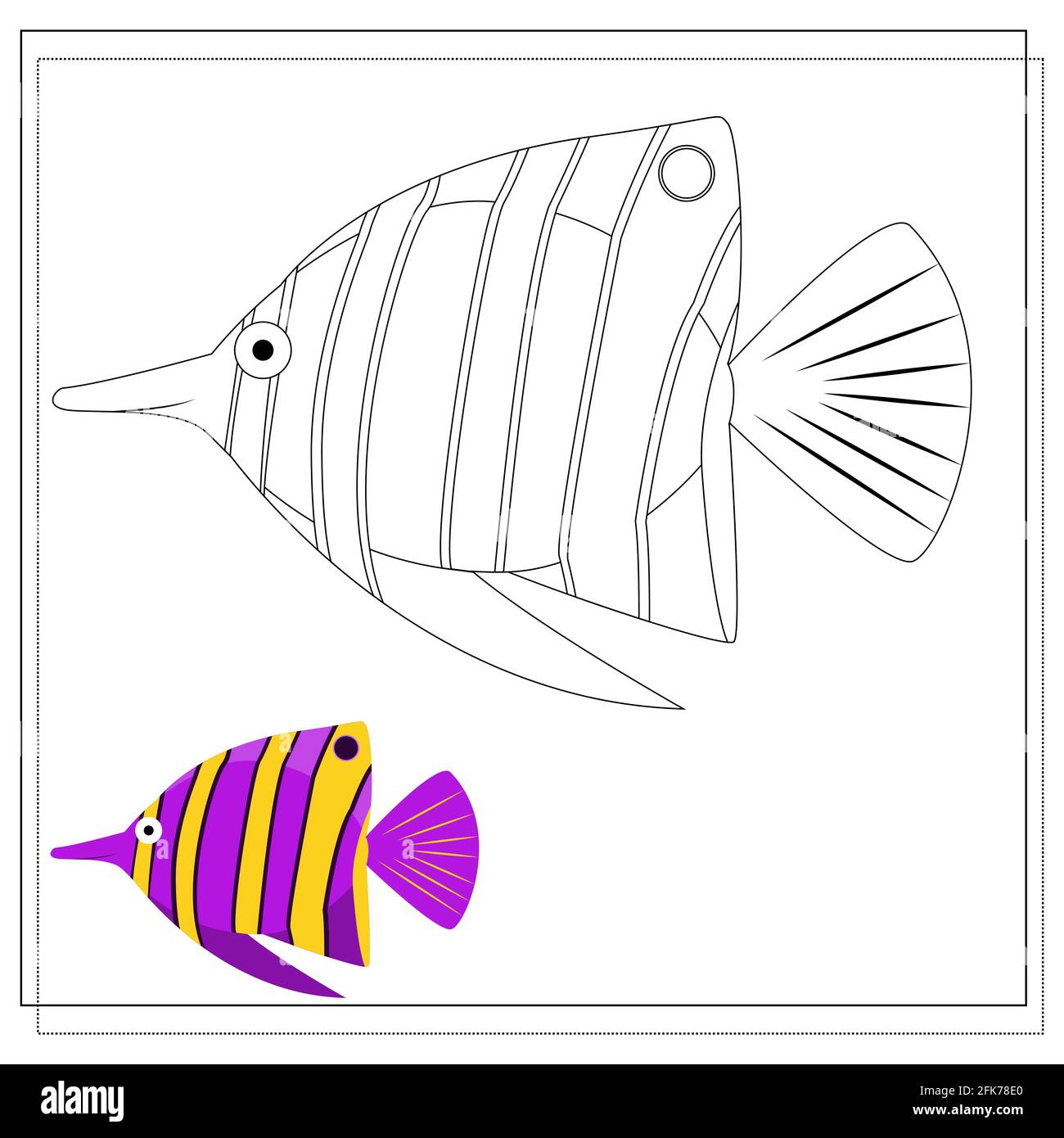 fish to color for kids