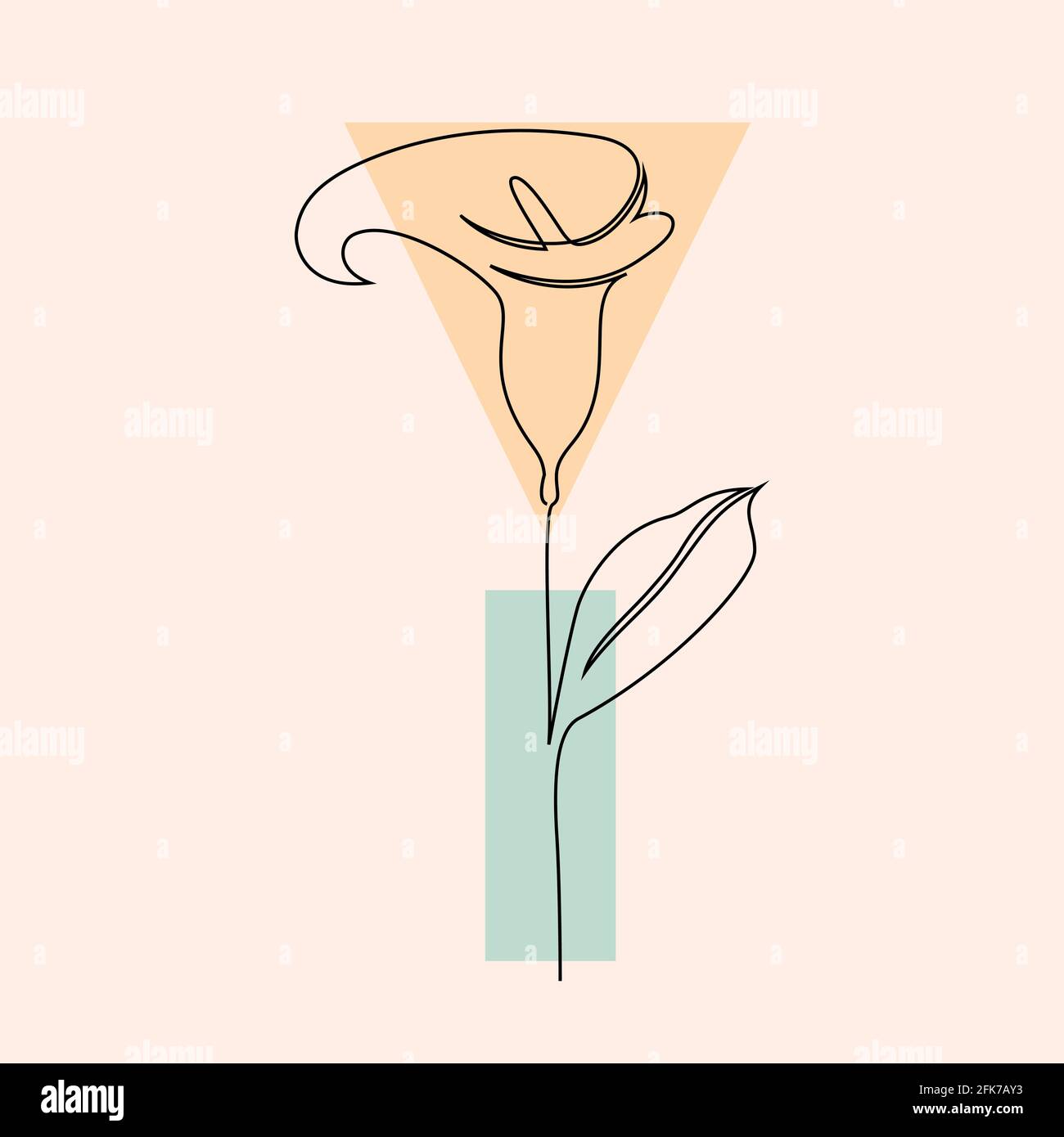flower and geometric shapes Stock Vector Image & Art - Alamy