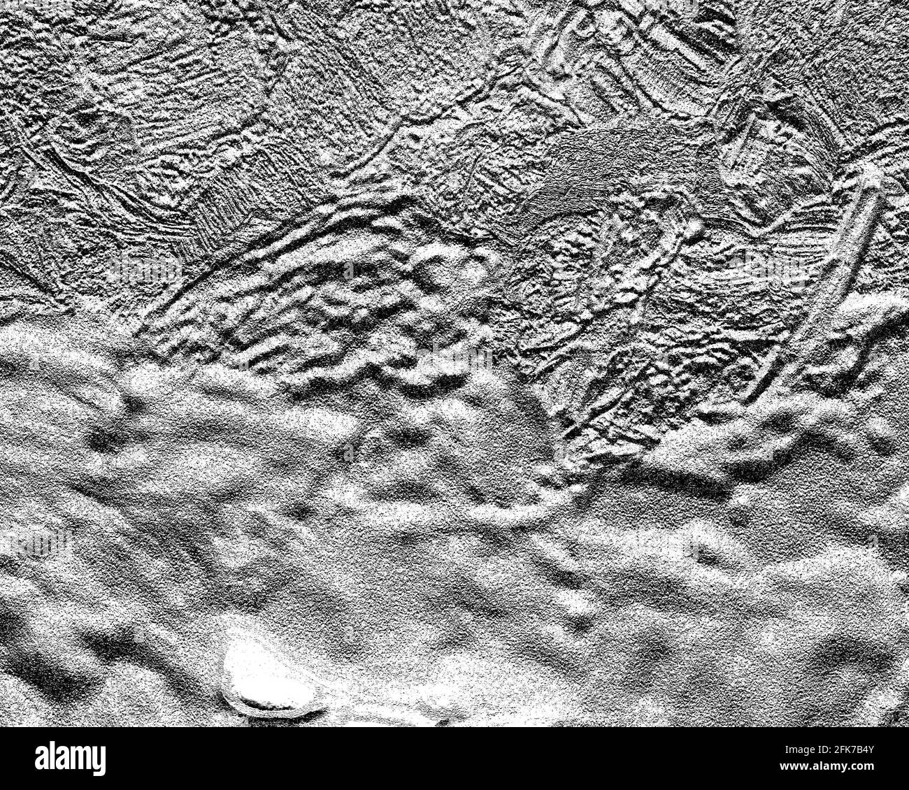 Abstract space object relief surface. Stone or metal texture. 3d