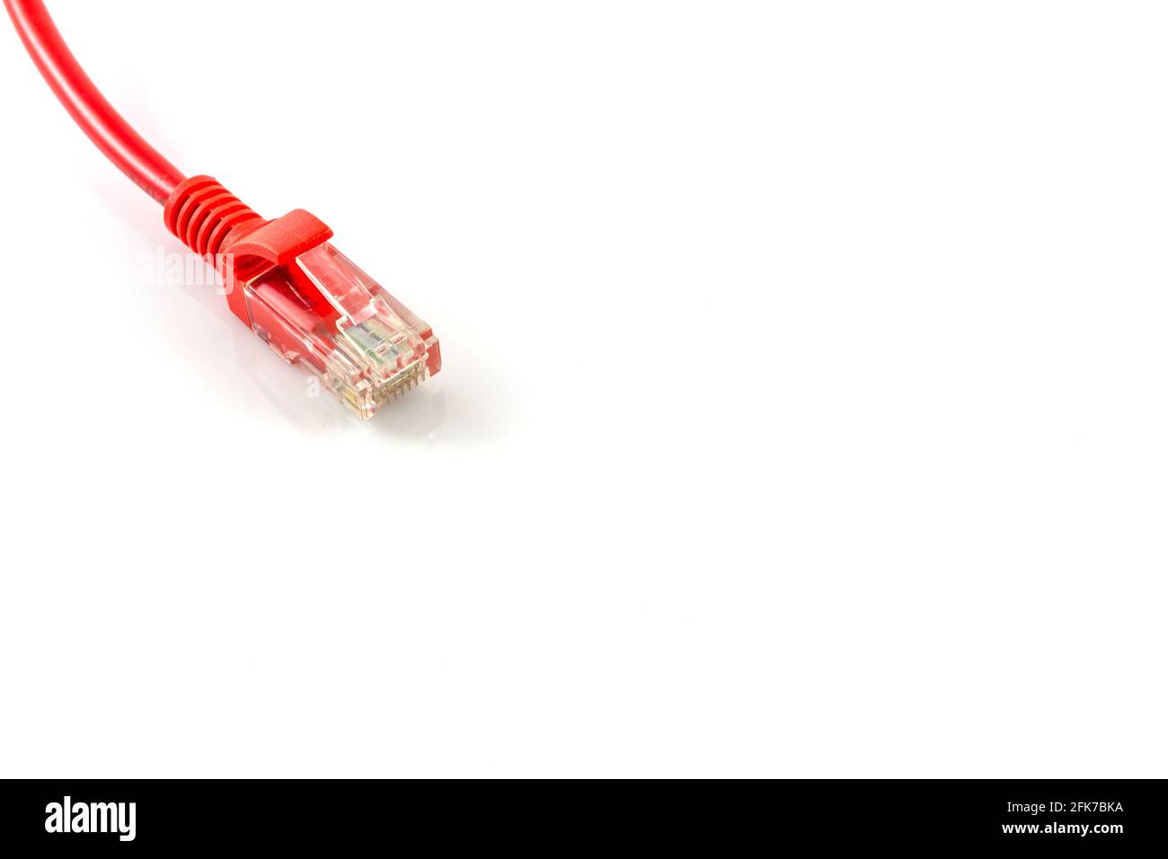 Connections of red network cable red lan cable background Stock Photo ...
