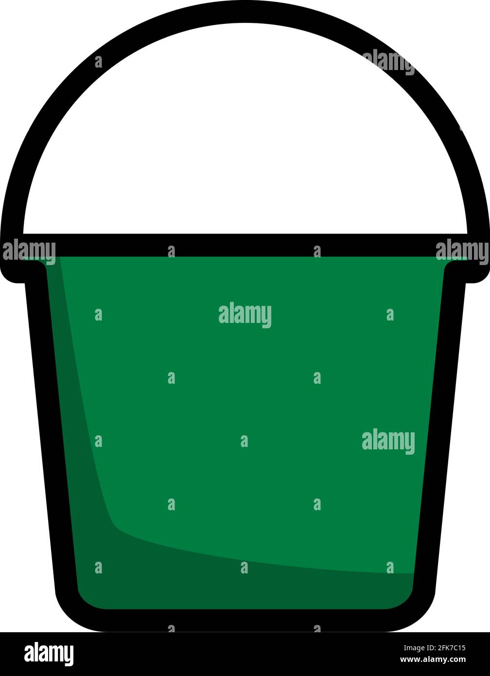Bucket Icon. Editable Bold Outline With Color Fill Design. Vector ...