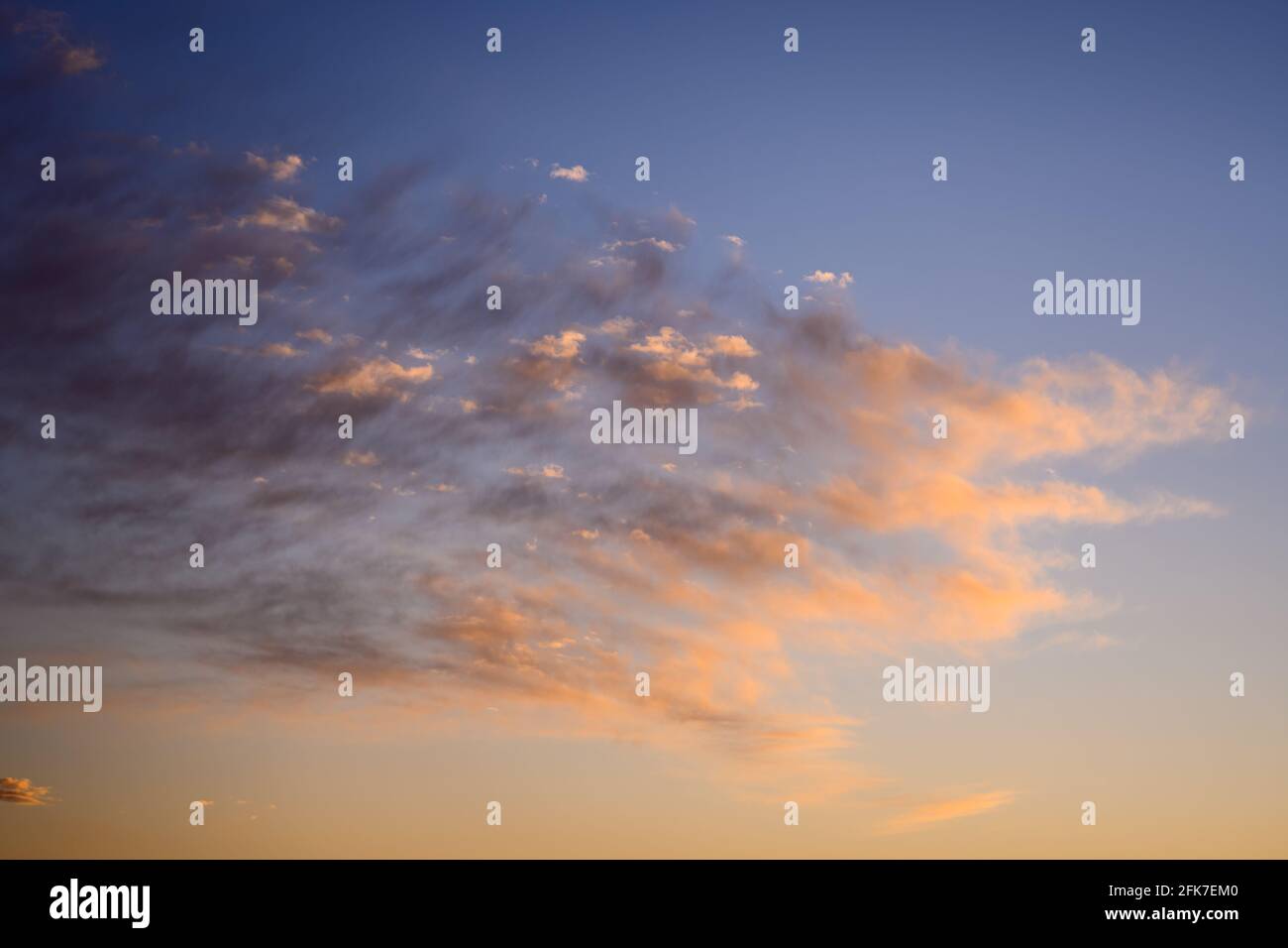 Beautiful colorful sunset sky with clouds and sunlight Stock Photo - Alamy