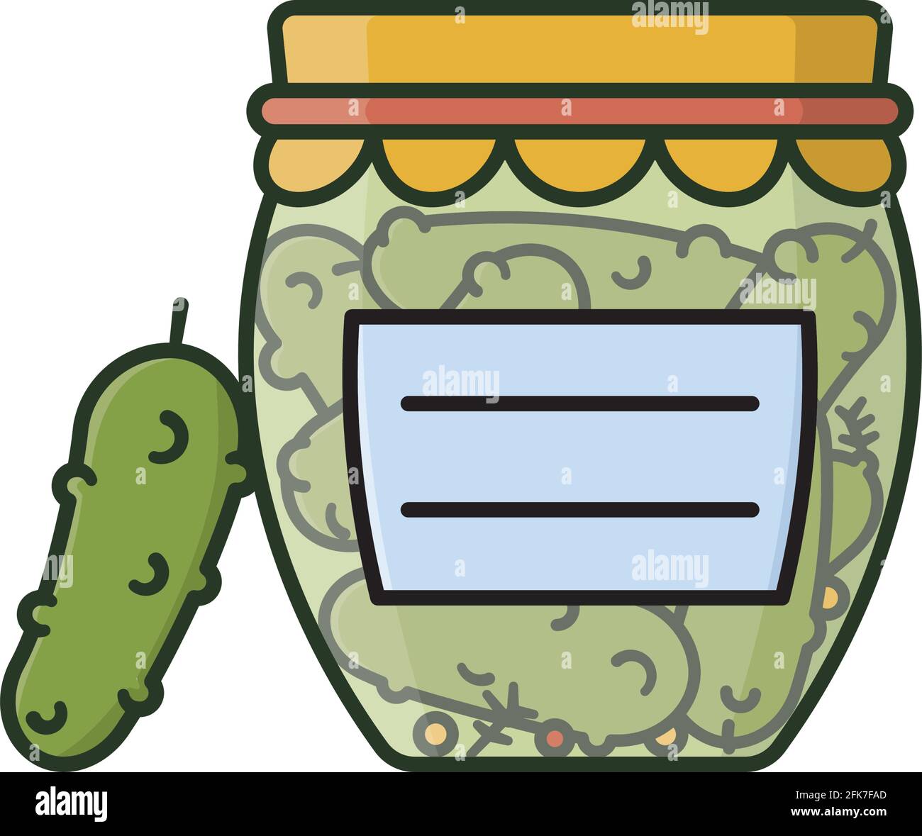 Pickle jar with label illustration hi-res stock photography and images -  Alamy