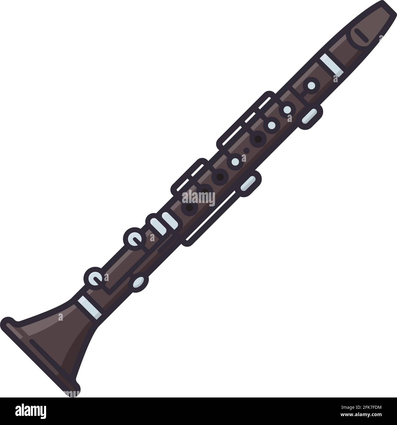 Clarinet isolated vector illustration for Clarinet Day on November 16. Wind  instrument symbol Stock Vector Image & Art - Alamy