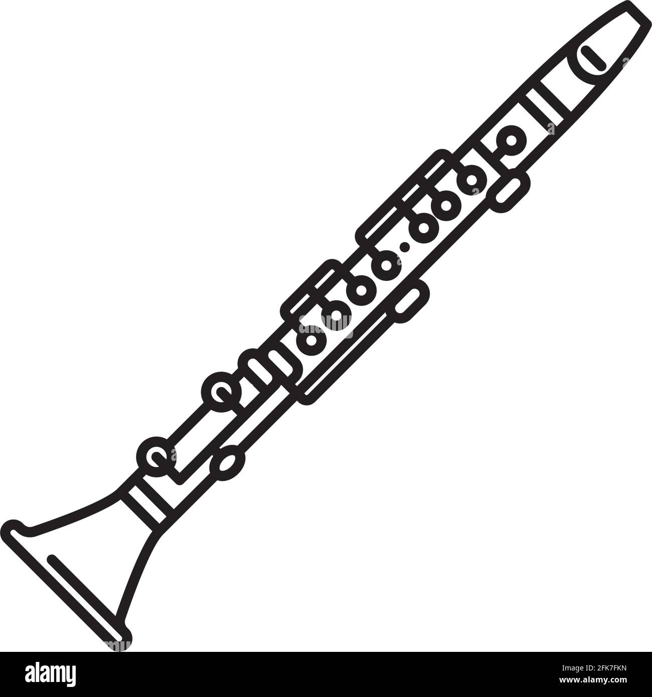 Abstract drawing clarinet Royalty Free Vector Image