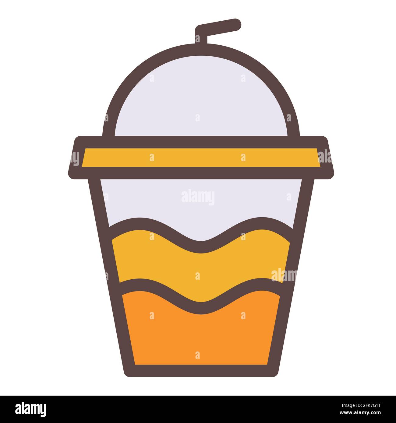 ice juice cream single isolated icon with filled line style vector ...