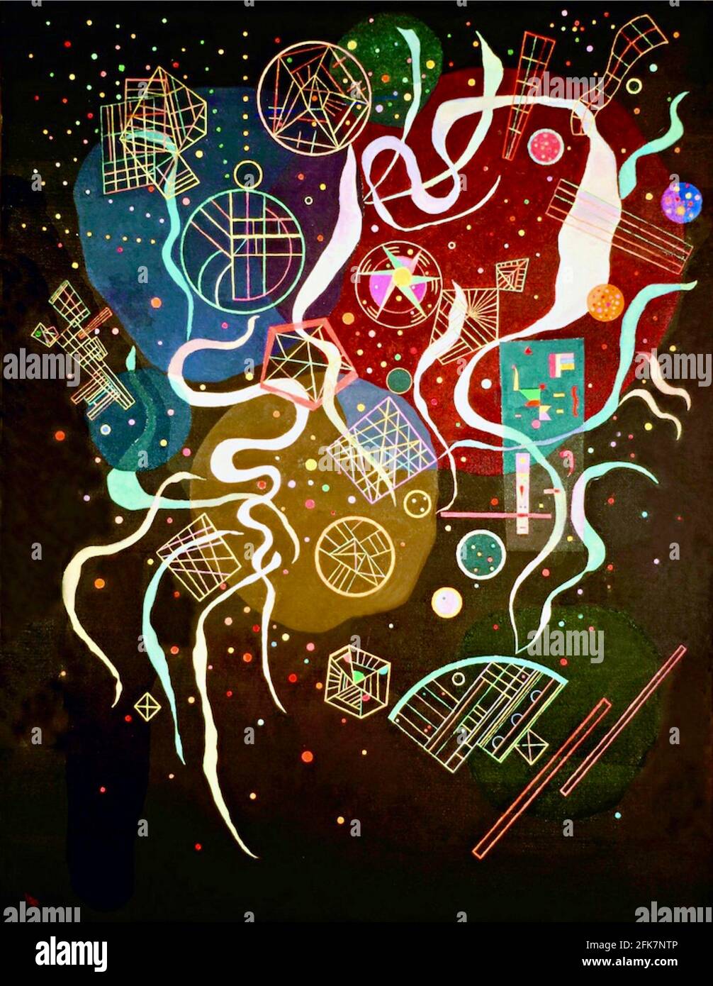 Kandinsky artwork entitled Movement 1 Stock Photo