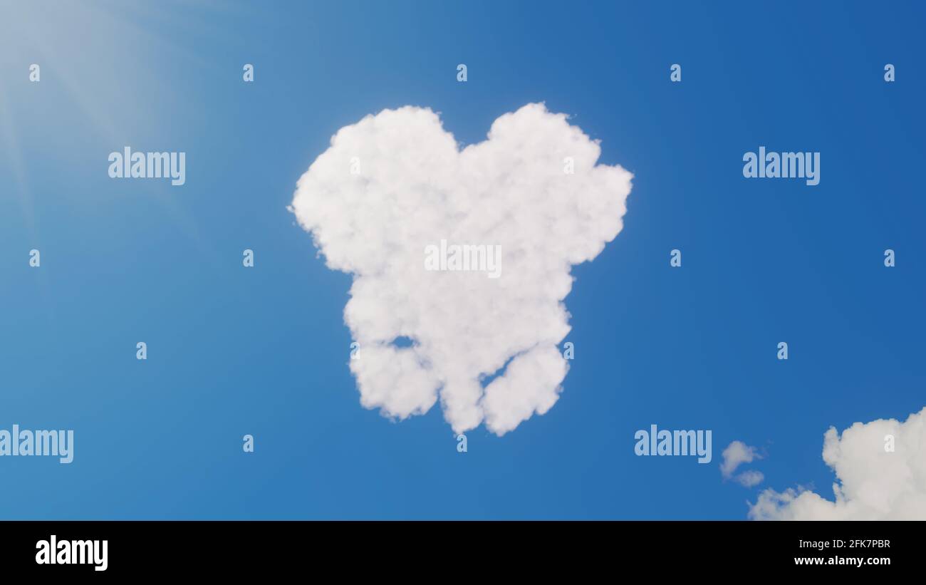 3d rendering of white fluffy clouds in 