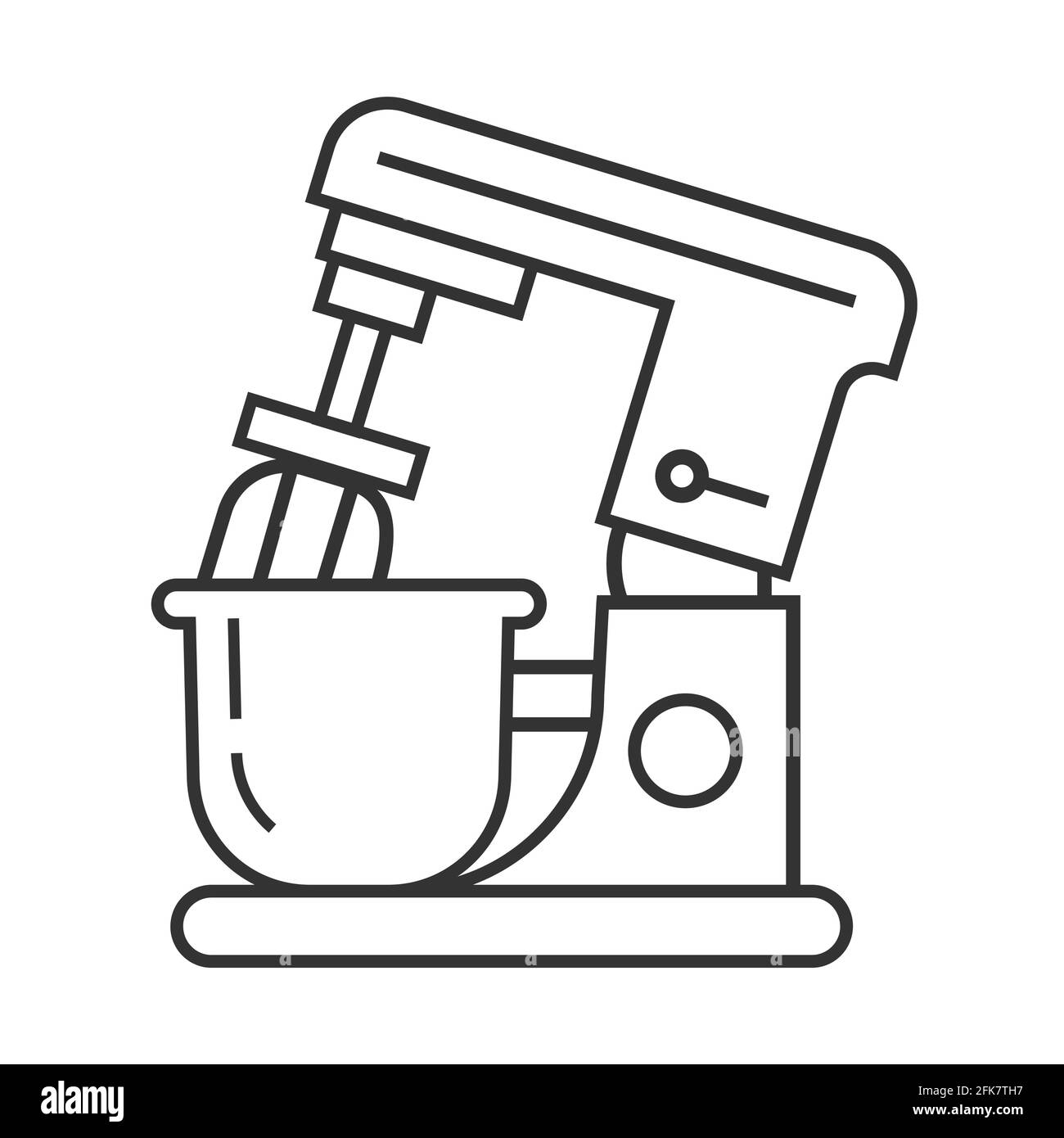 Mixer, blender pixel perfect icon vector. Kitchen small appliances line ...