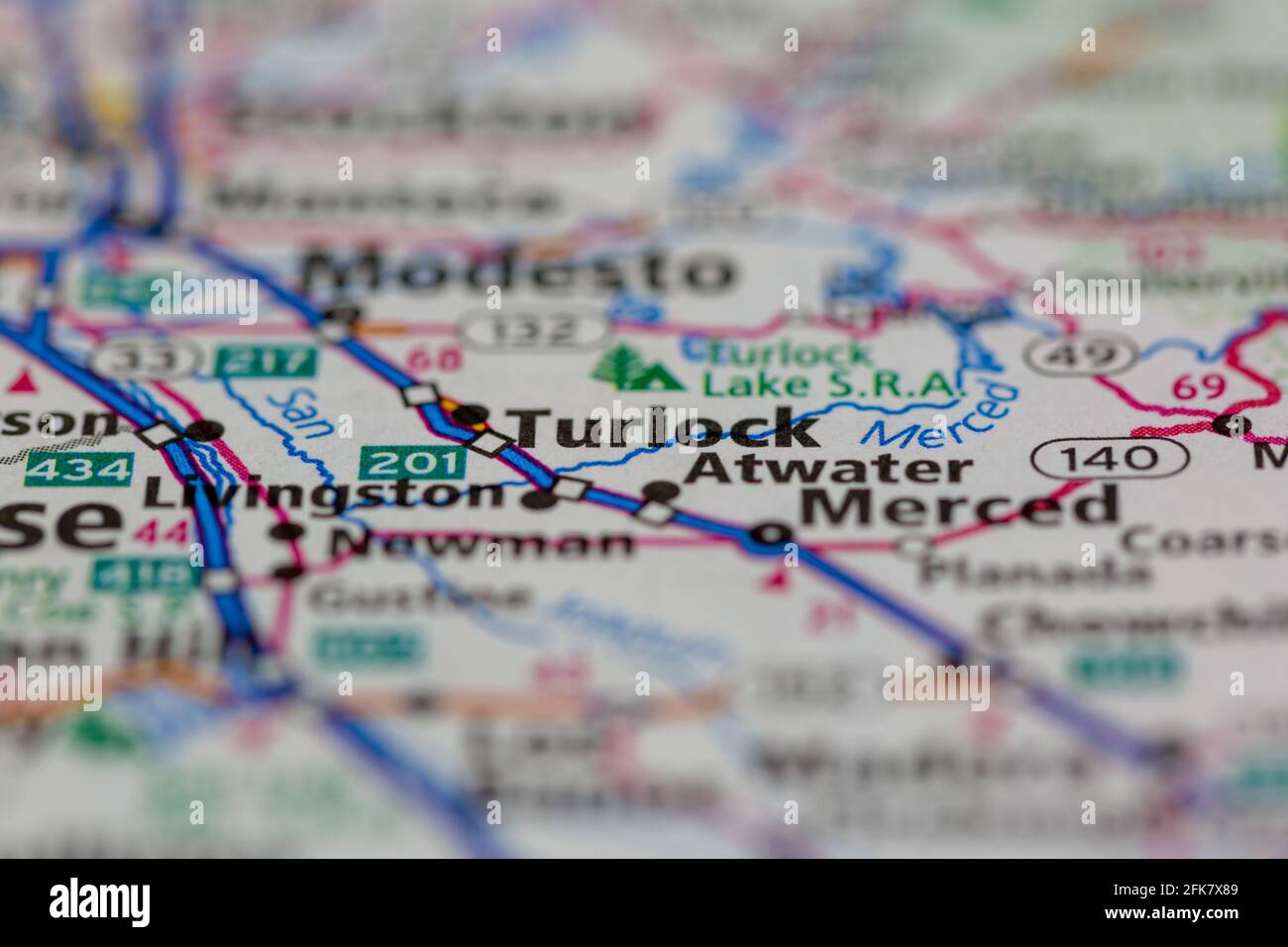 Turlock california map hi-res stock photography and images - Alamy
