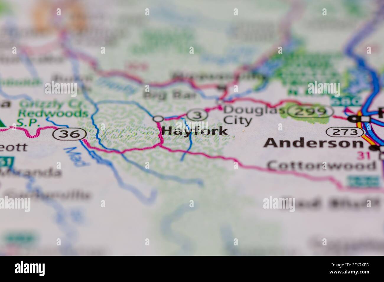 Hayfork california map hires stock photography and images Alamy