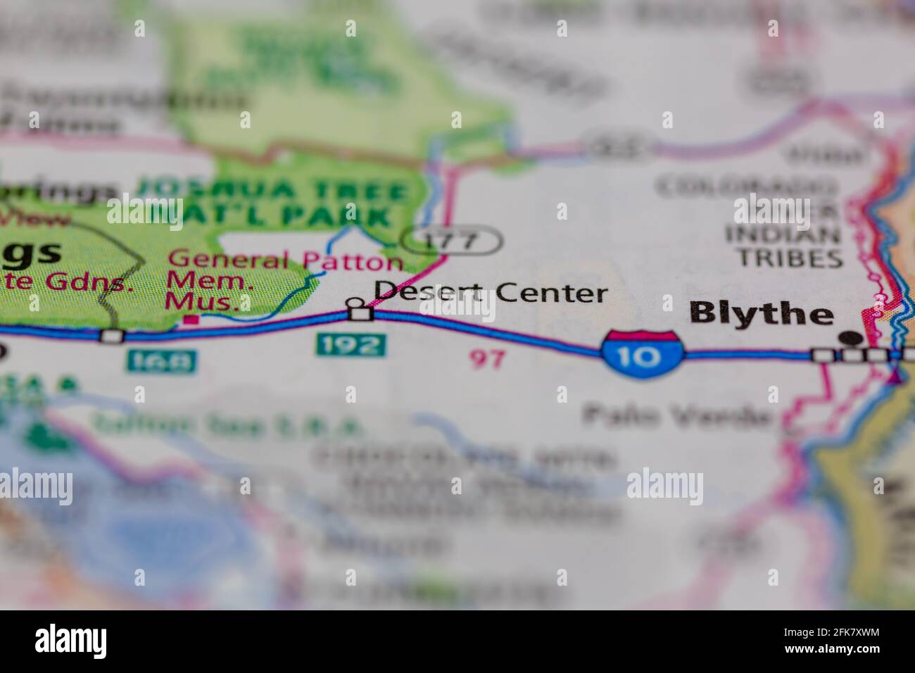 Desert Center California USA shown on a Geography map or road map Stock Photo Alamy