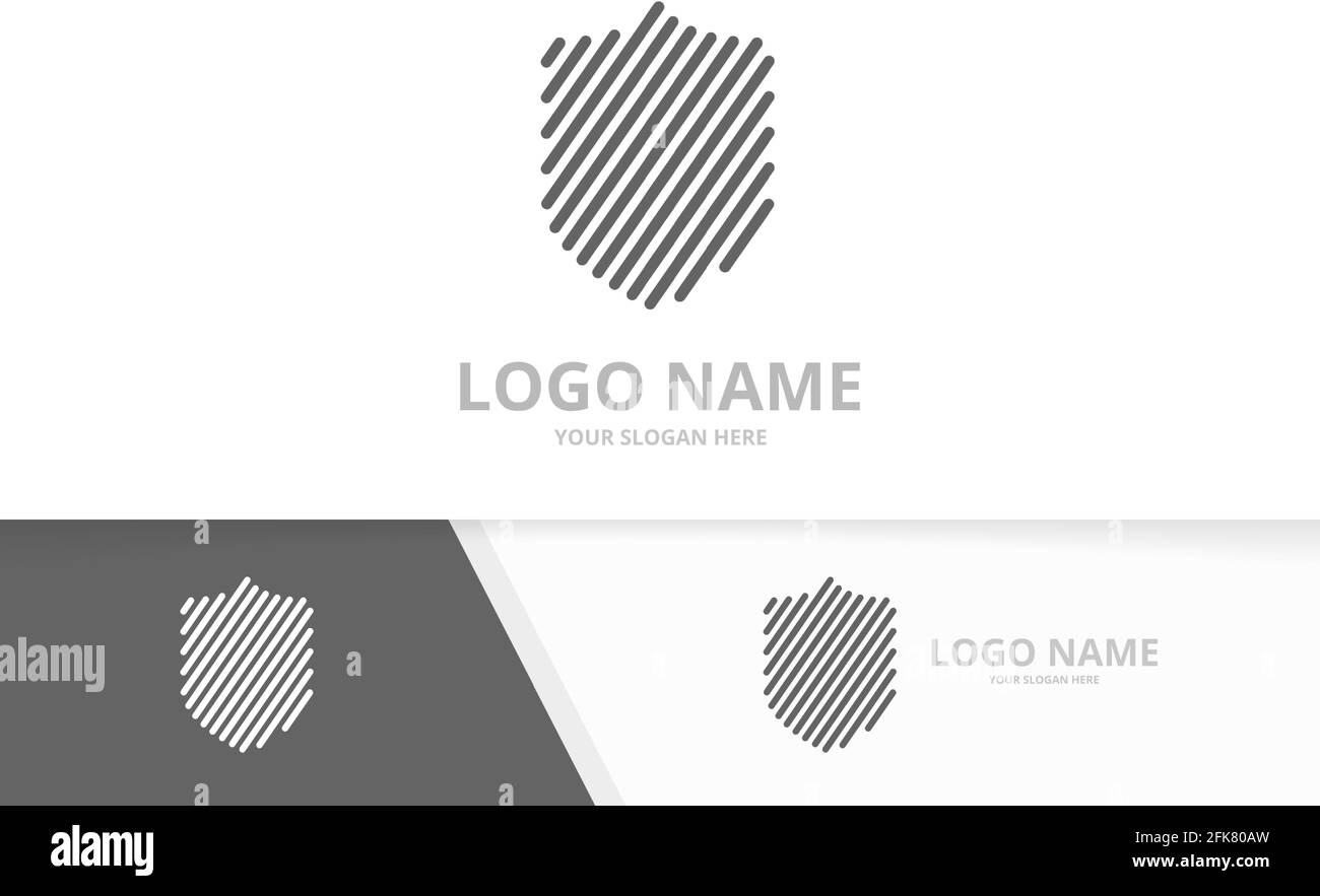 Shield security logo design. Security logotype design template. Stock Vector