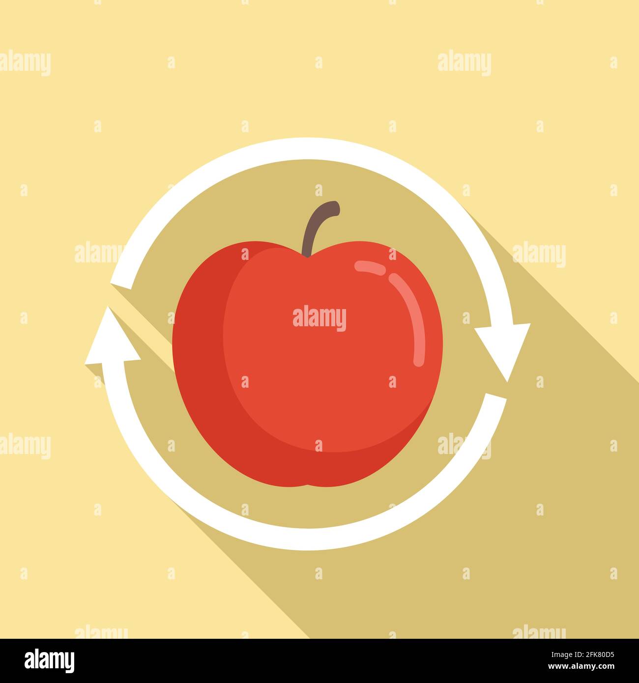 Apple digestion icon, flat style Stock Vector Image & Art Alamy