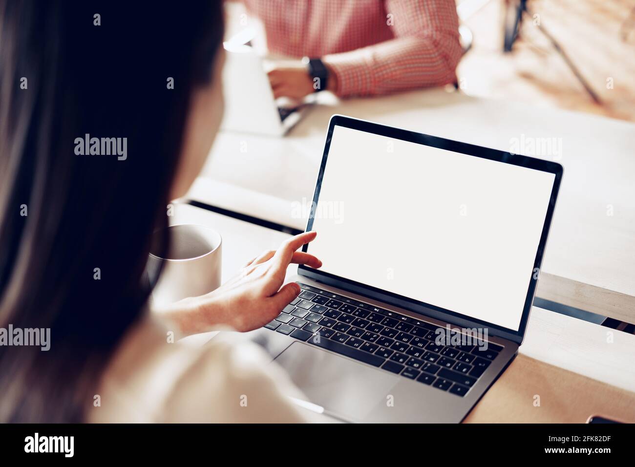 Two laptops on desk hi-res stock photography and images - Alamy