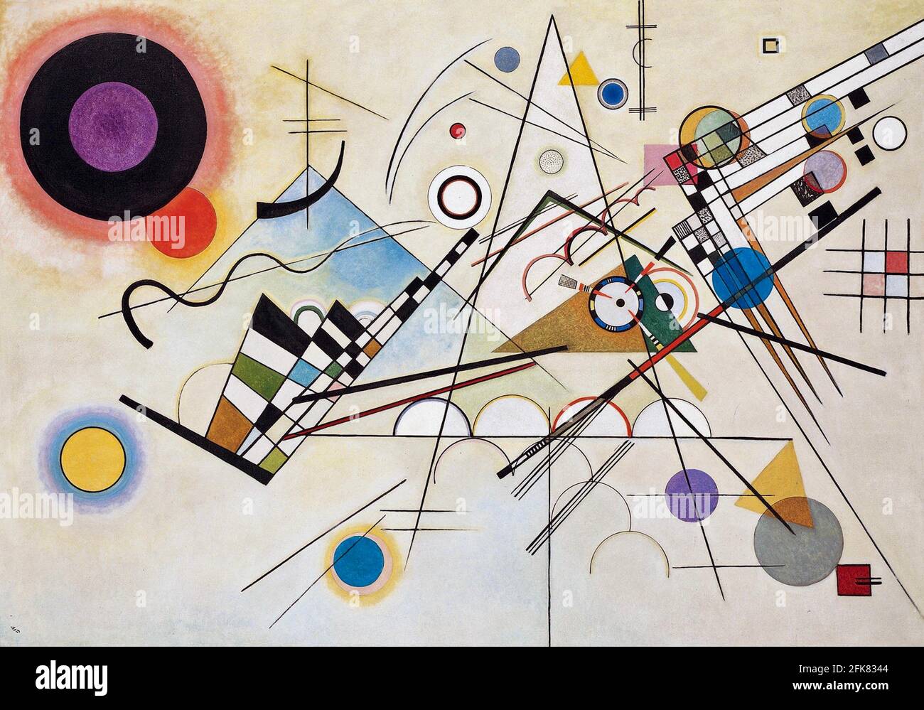 Kandinsky artwork entitled Composition V111. Stock Photo