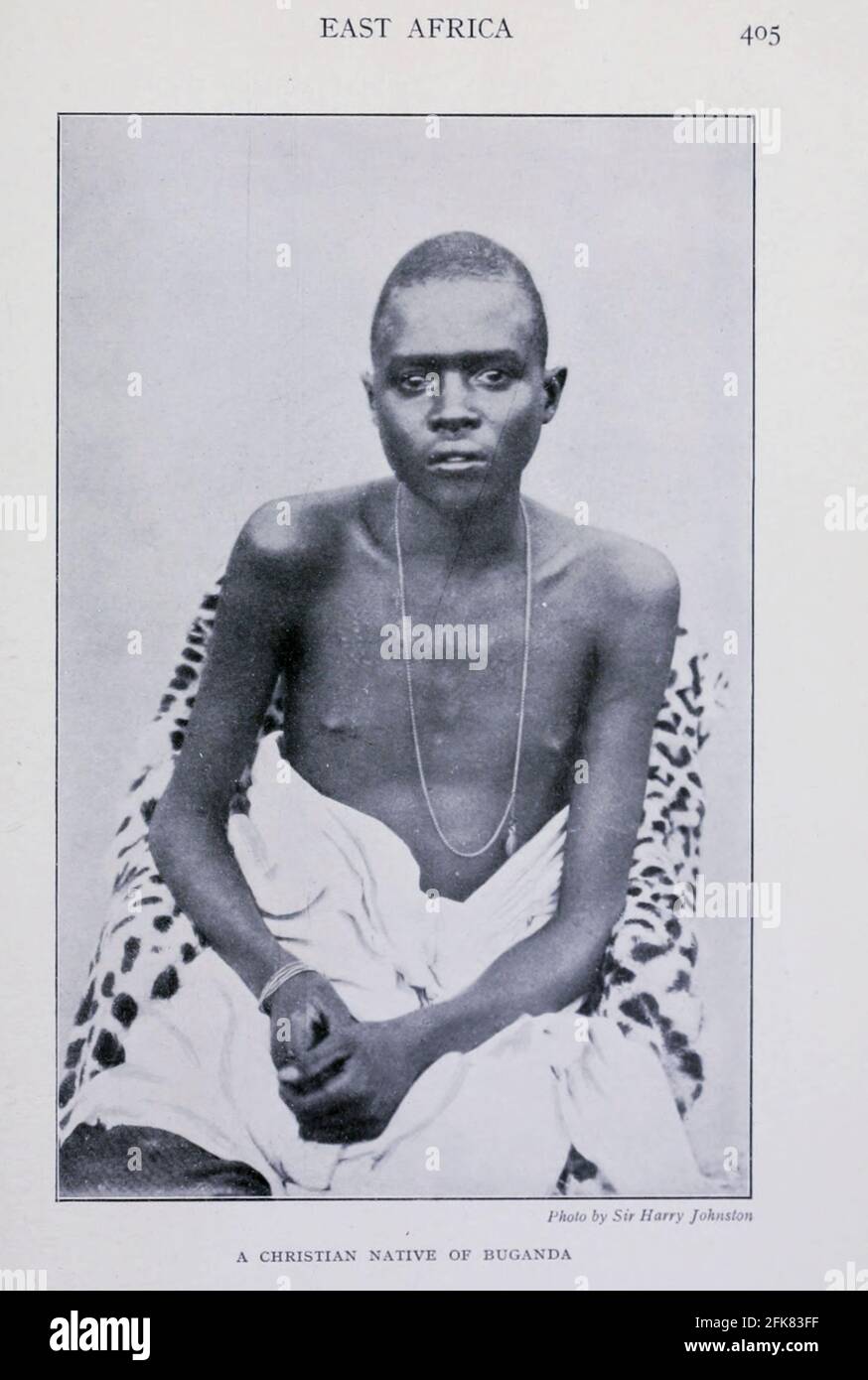 A Christian Native Of Buganda [Uganda] From the Book '  Britain across the seas : Africa : a history and description of the British Empire in Africa ' by Johnston, Harry Hamilton, Sir, 1858-1927 Published in 1910 in London by National Society's Depository Stock Photo