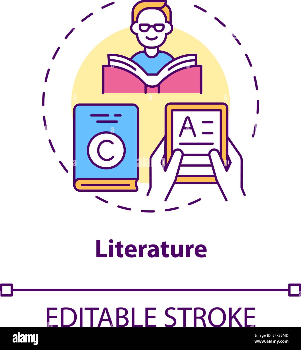 Literature concept icon Stock Vector Image & Art - Alamy