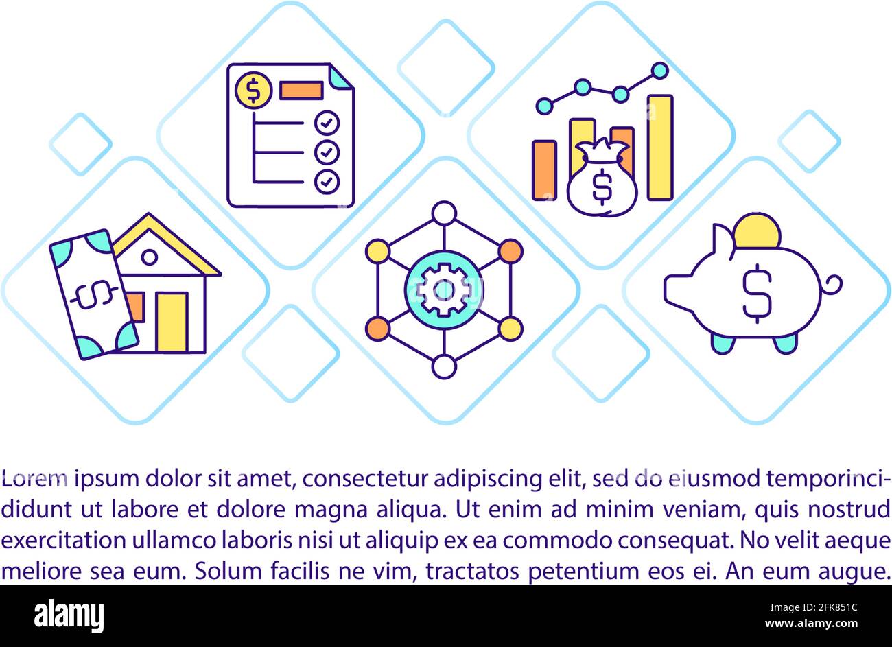 Wealth management concept line icons with text Stock Vector Image & Art ...