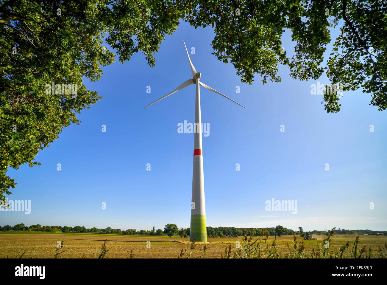 Wind Turbine In Hamburg, Germany Stock Photo