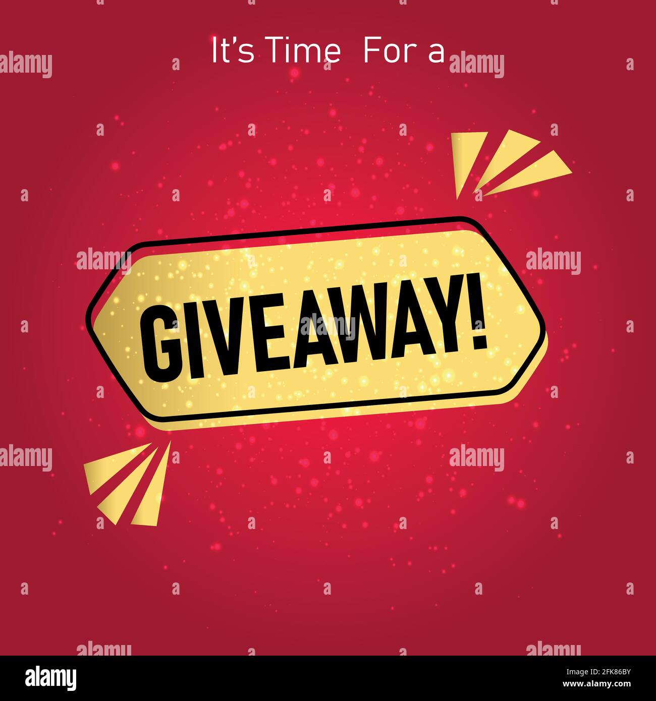 Giveaway raffle day poster design give away Vector Image