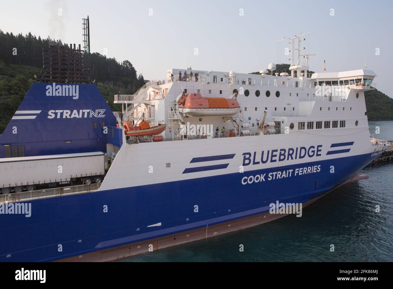 MV Straitliner, Blue Bridge Line, NZ Stock Photo