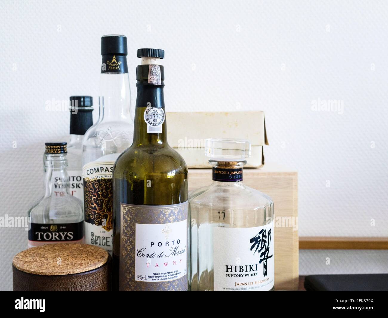 Collection of liqueurs Stock Photo