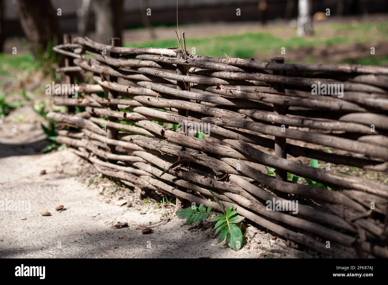Fence made of branches hi-res stock photography and images - Alamy