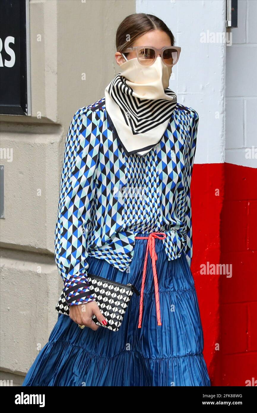 New York NY 20200715 Olivia Palermo puts together a bold fashion