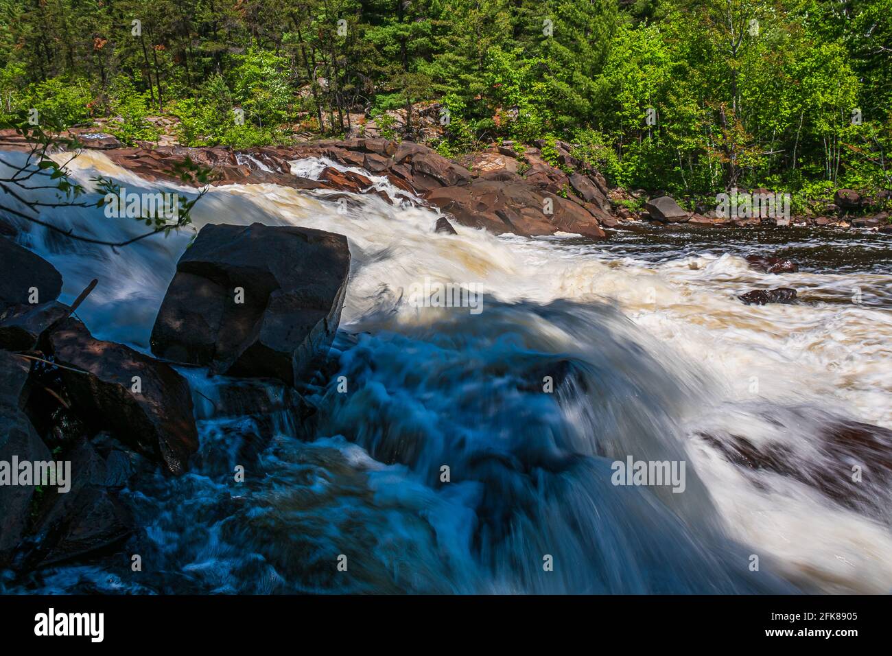 Onaping High Falls Ontario Canada in summer Stock Photo