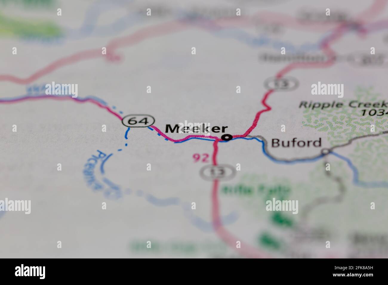 Meeker colorado map hires stock photography and images Alamy