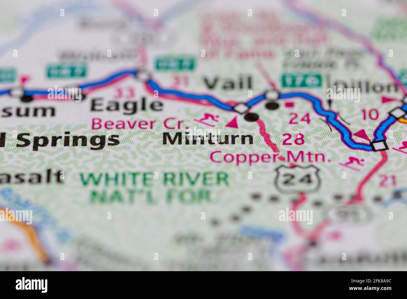 Minturn on a map hires stock photography and images Alamy