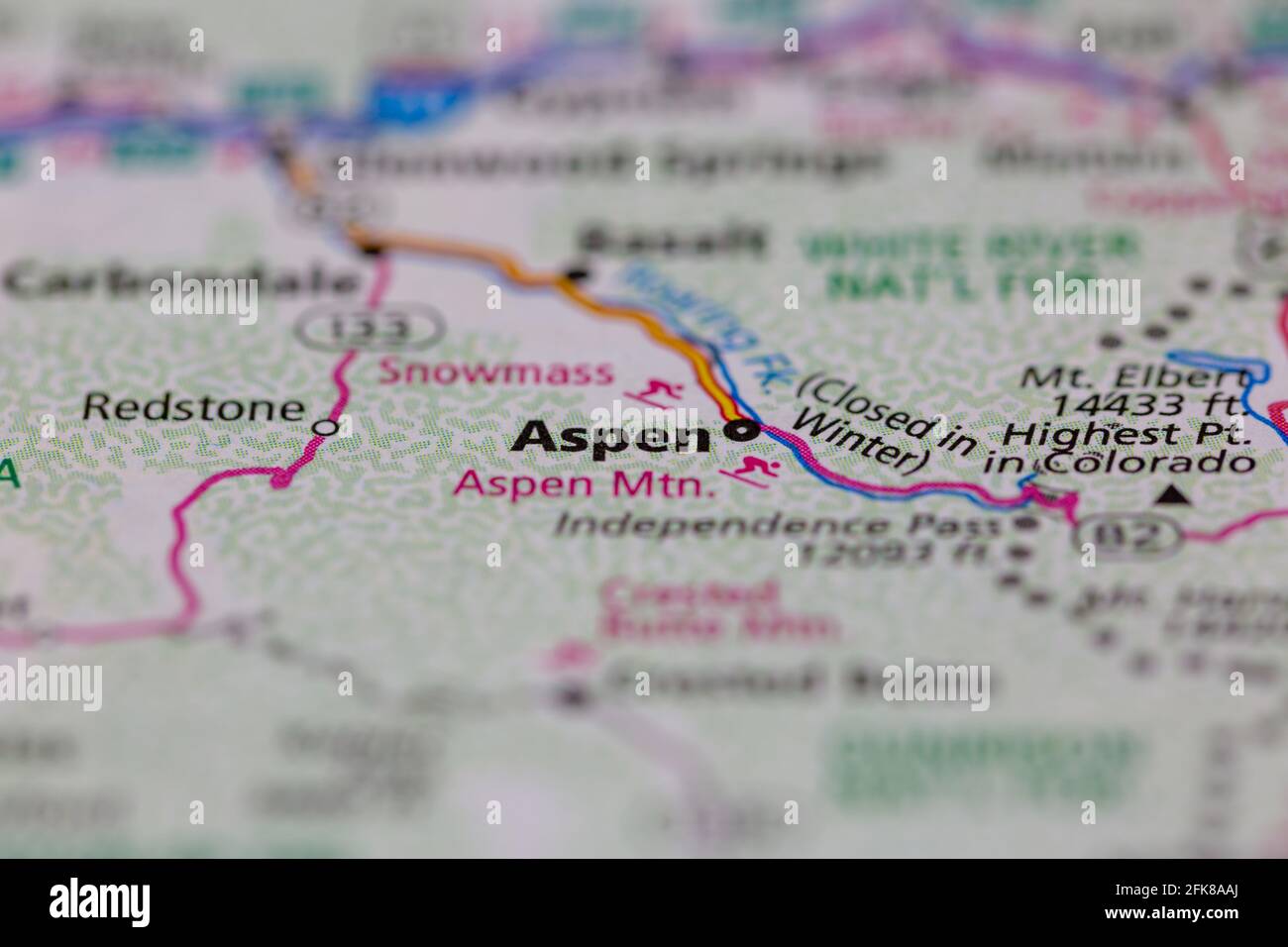 Aspen colorado on a map hires stock photography and images Alamy