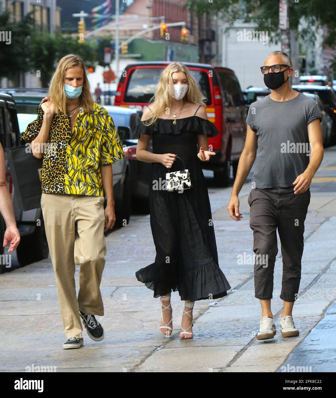 New York - NY - 20200728 Elsa Hosk and her boyfriendTom Daly pictured