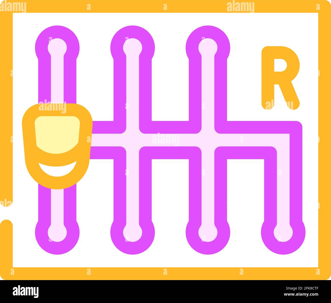 manual transmission car color icon vector illustration Stock Vector ...