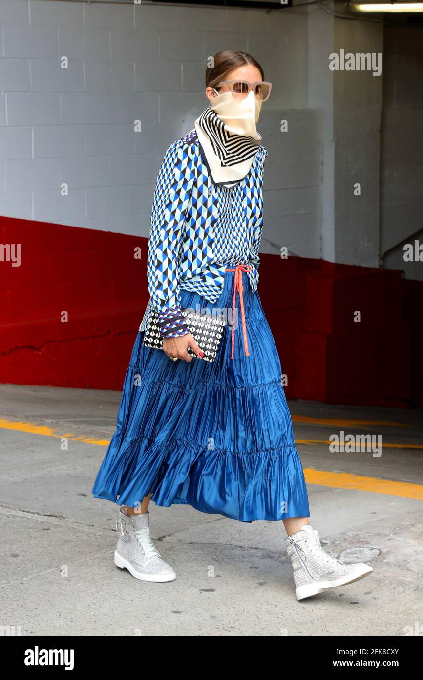 New York NY 20200715 Olivia Palermo puts together a bold fashion