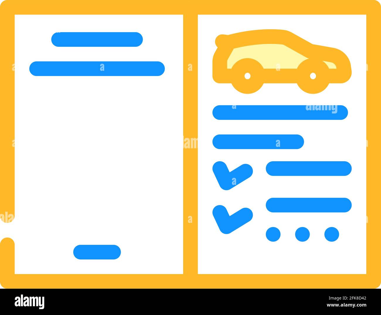 auto service passport car color icon vector illustration Stock Vector ...