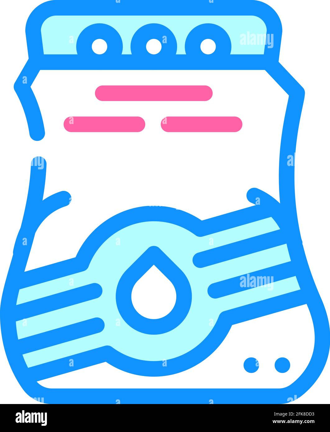 large packaging of detergent powder color icon vector illustration