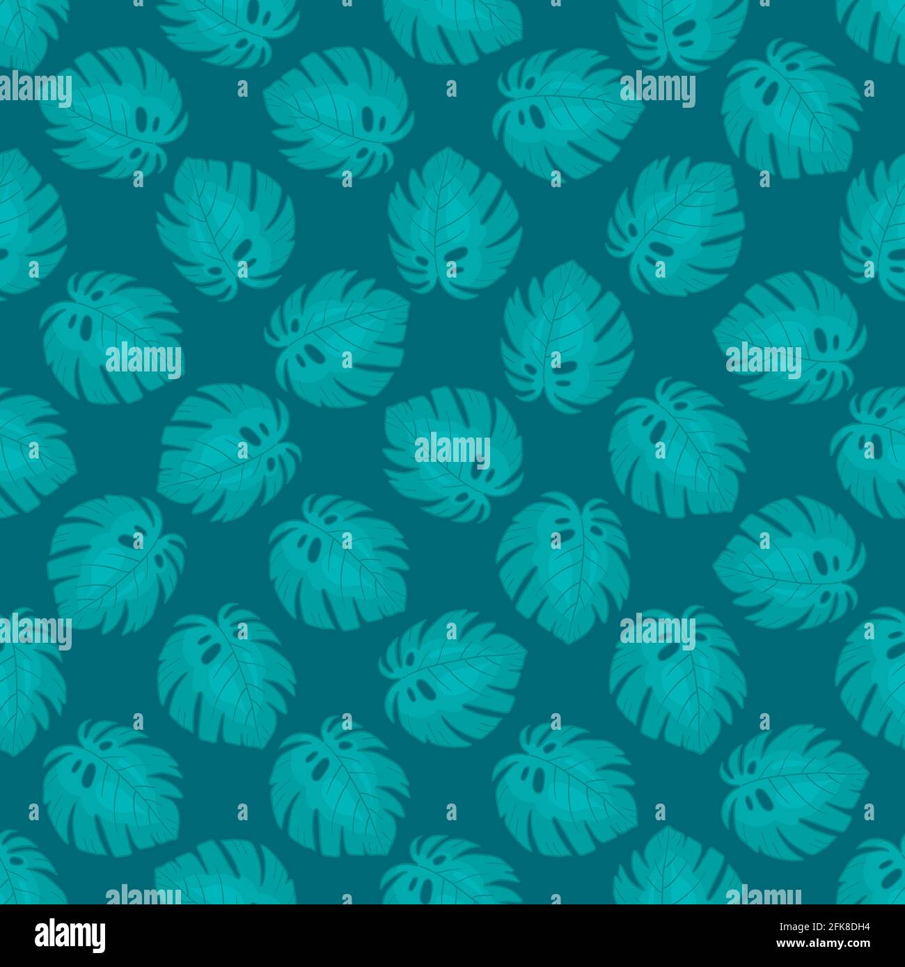 Tropical background with jungle plants. Palm leaves. Floral exotic