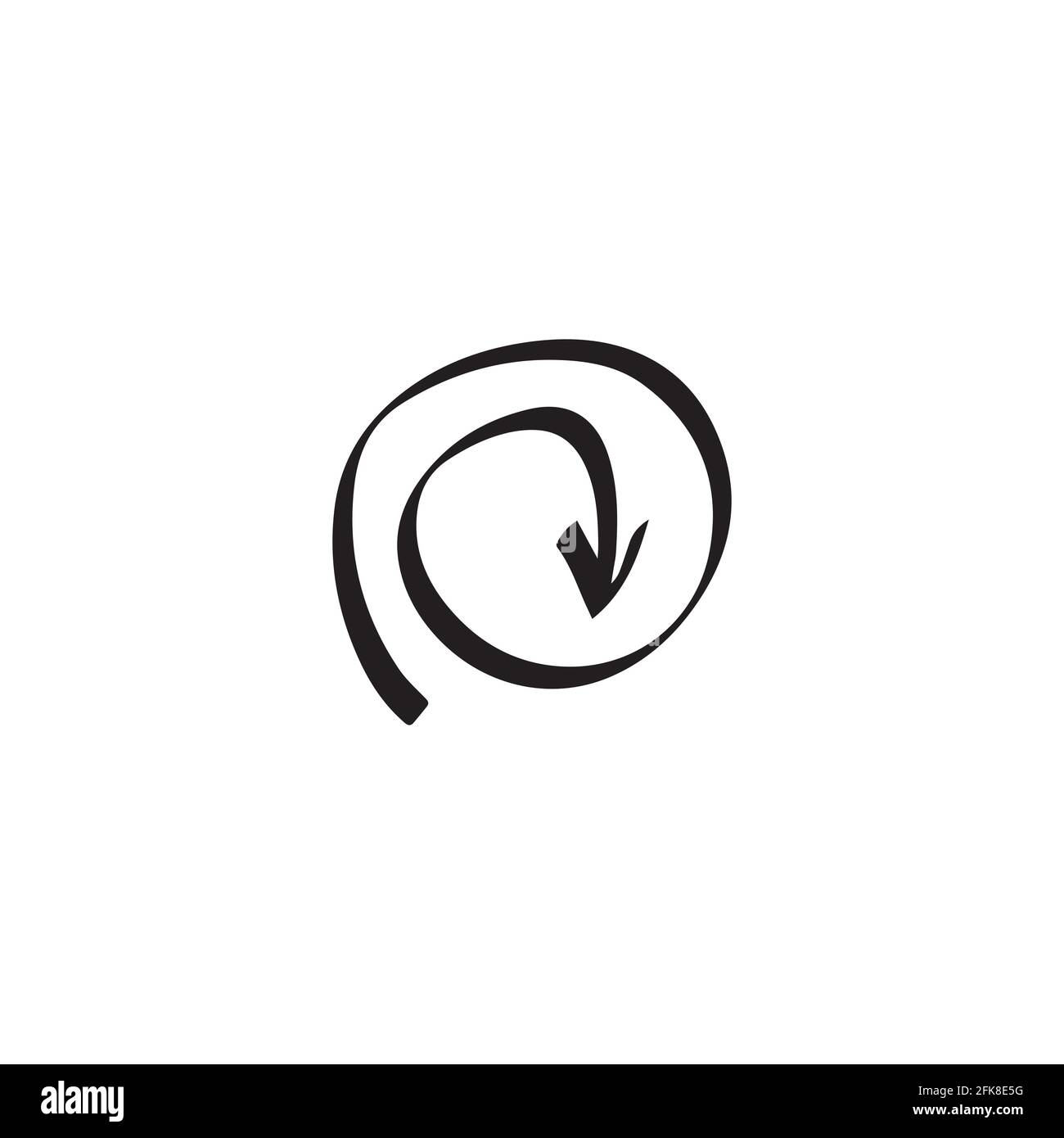 Arrow icon in a trendy flat style, isolated on a white background ...
