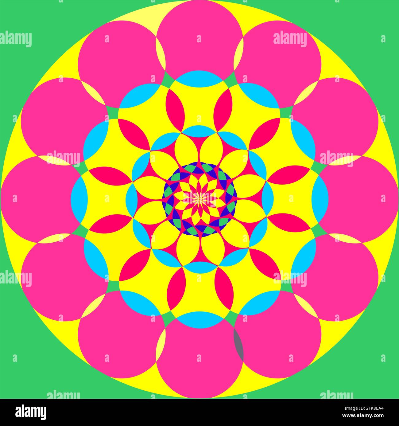 Multicolored circles arranged in the shape of a Panopticon. Vector ...