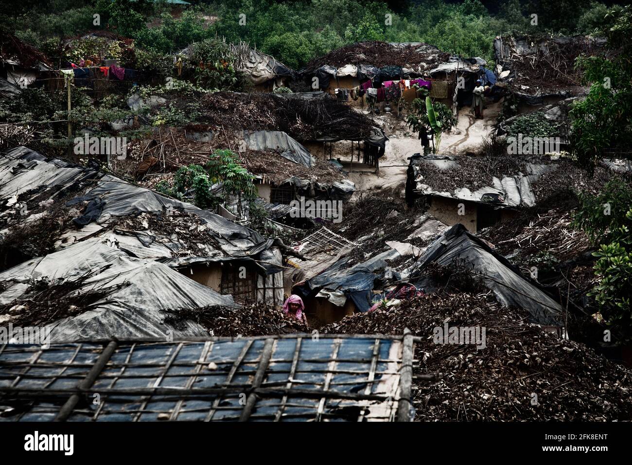 Kutupalong refugee camp, Bangladesh border Myanmar Stock Photo