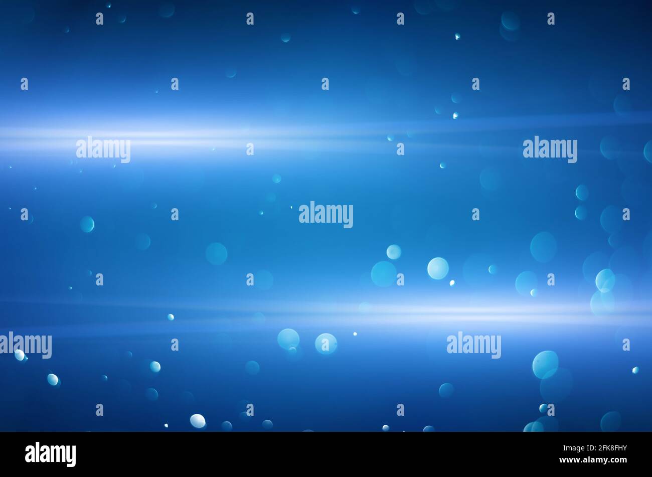 bokeh blue blur orange abstract background Stock Photo