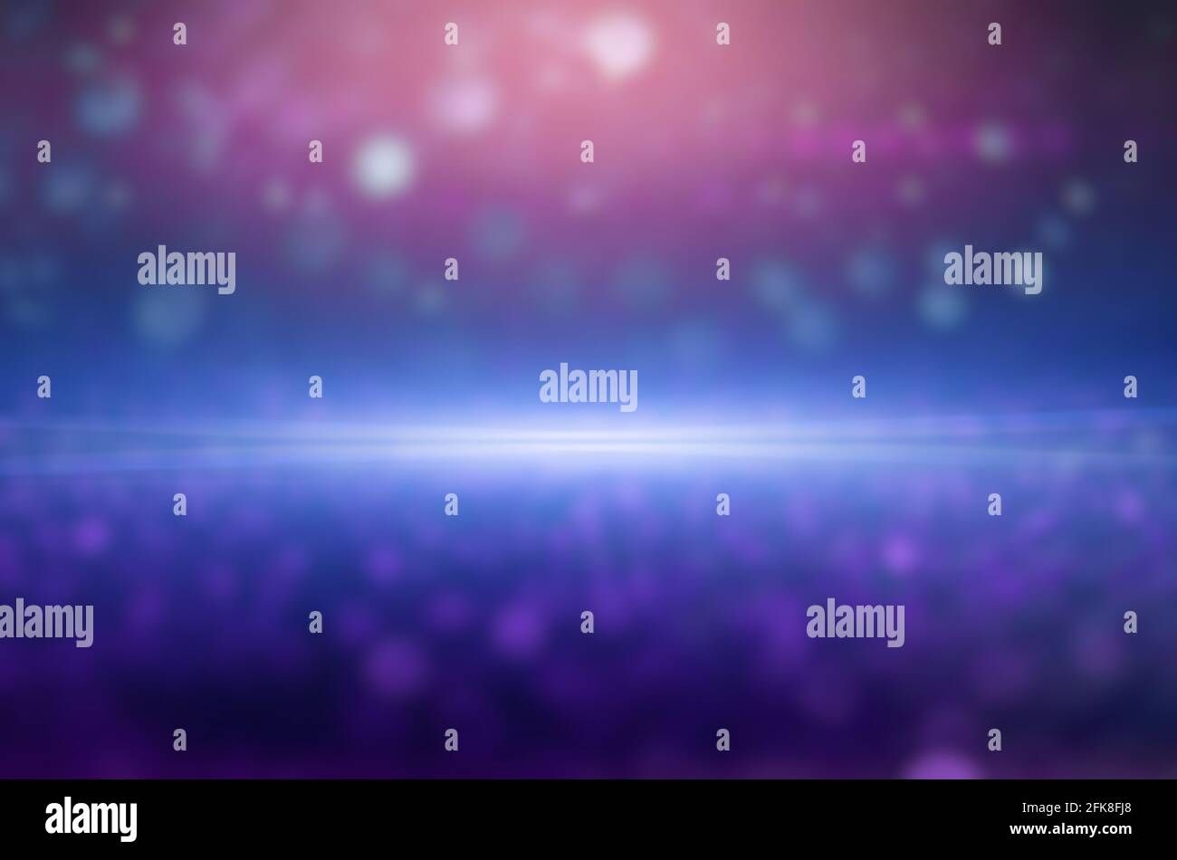 bokeh blue blur orange abstract background Stock Photo