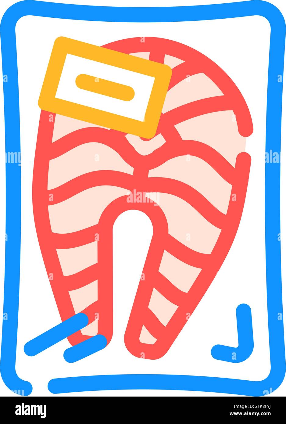packed fish color icon vector illustration Stock Vector Image & Art - Alamy