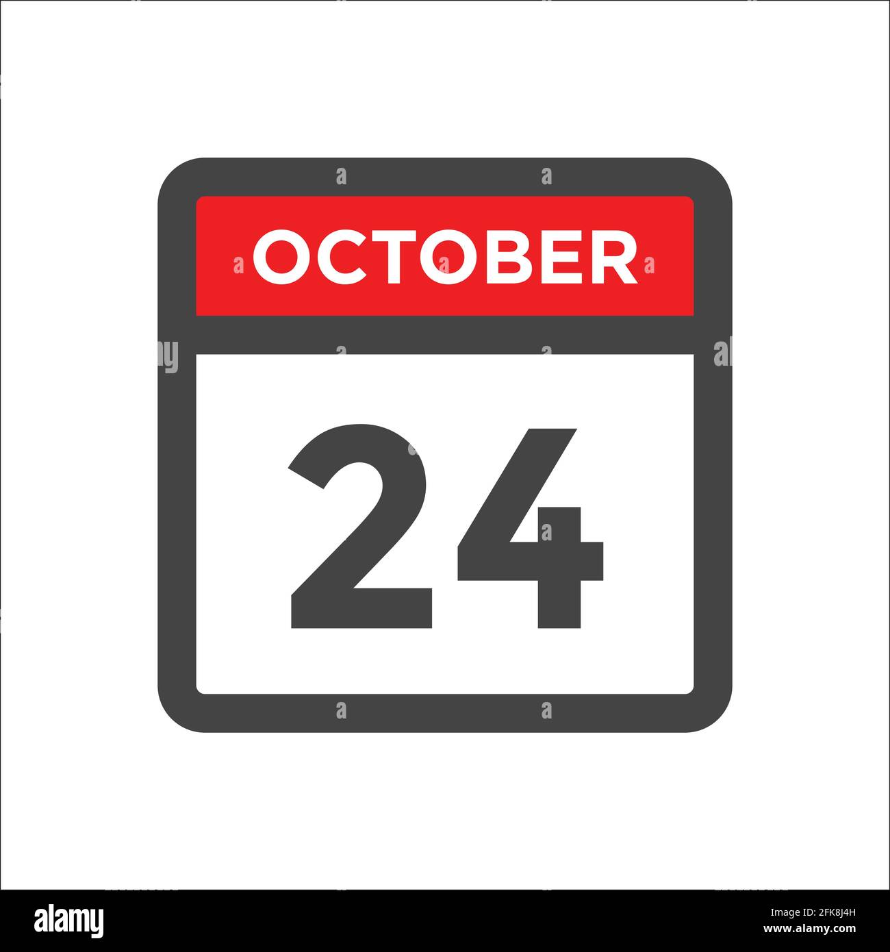 October 24 calendar icon day of month Stock Vector Image & Art Alamy