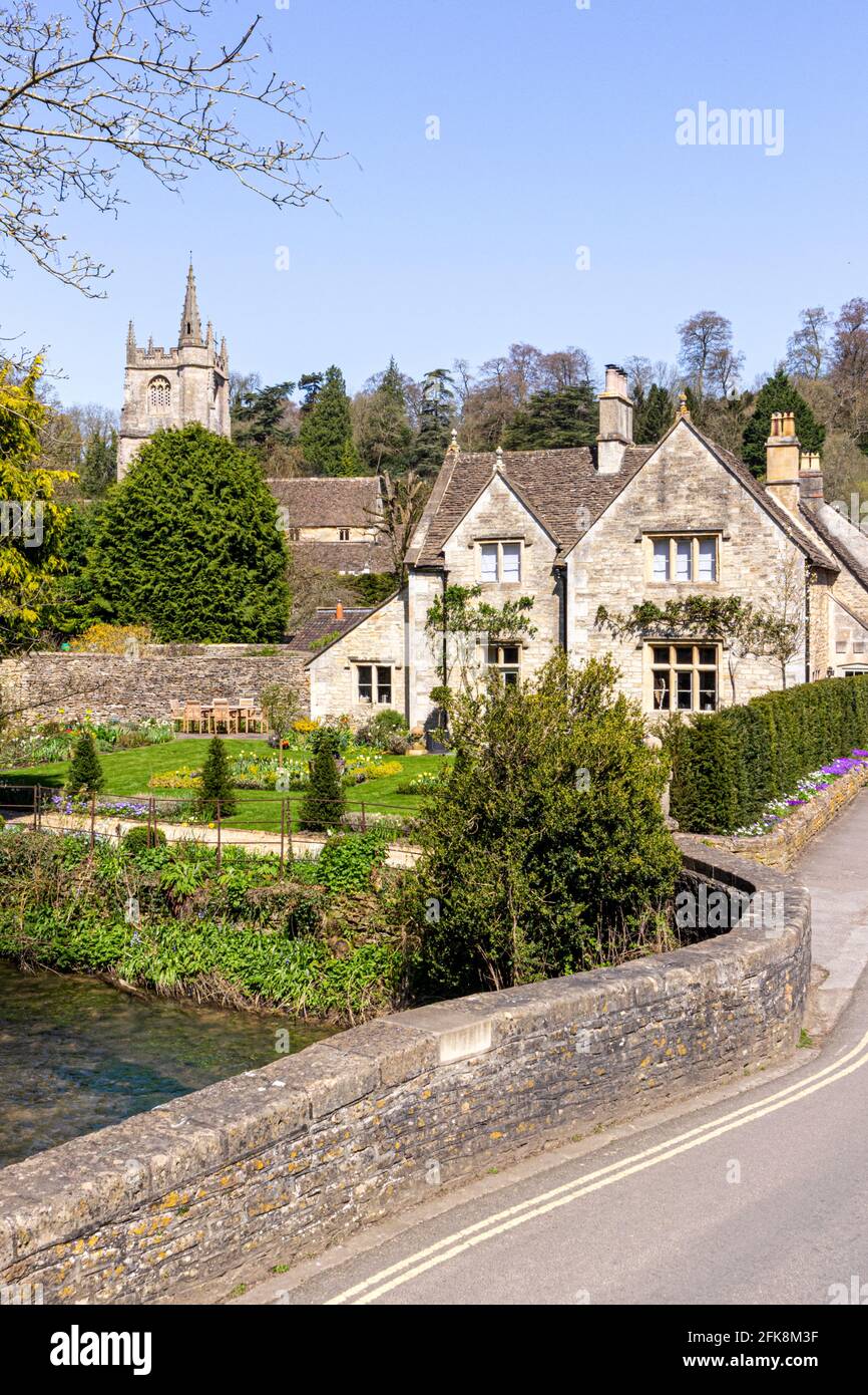 The Cotswold village of Castle Combe, Wiltshire UK Stock Photo Alamy