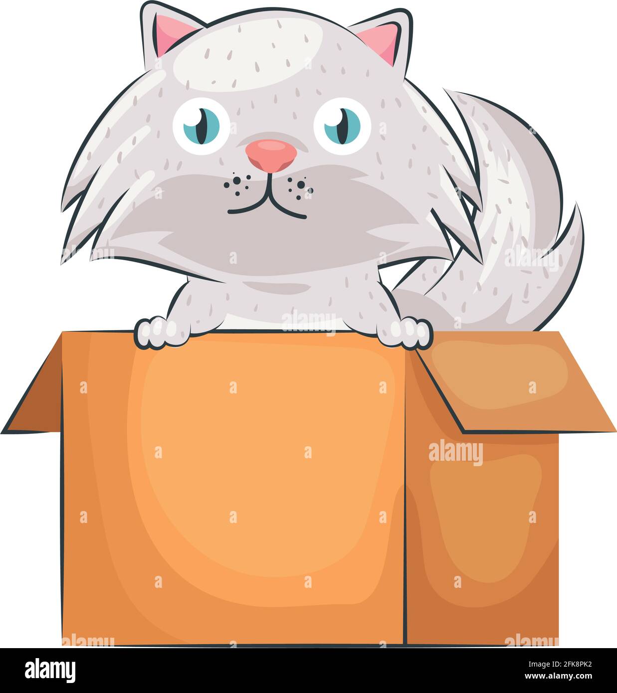 Cat In Box Stock Vector Image Art Alamy cat-on-craiyon