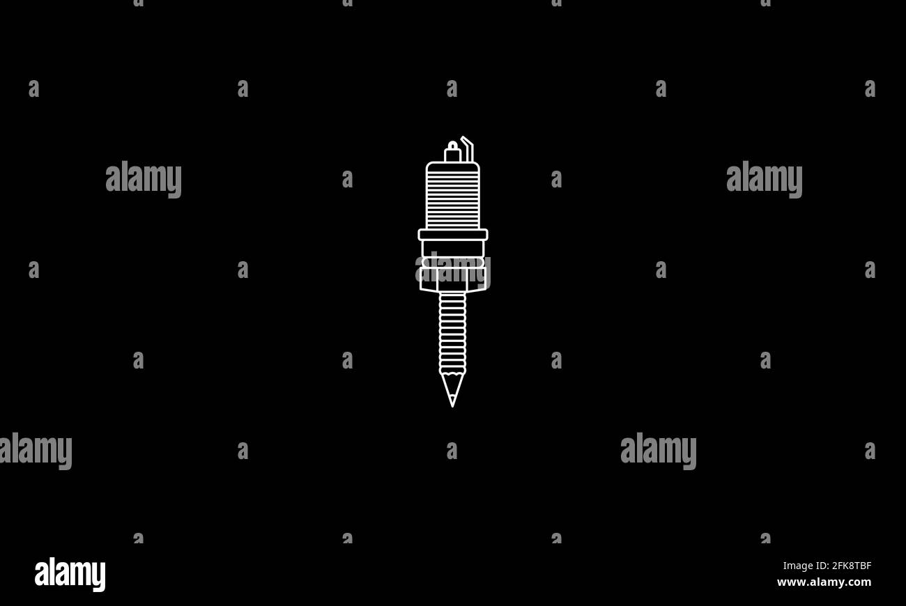 motor spark plugs lines logo symbol icon vector graphic design